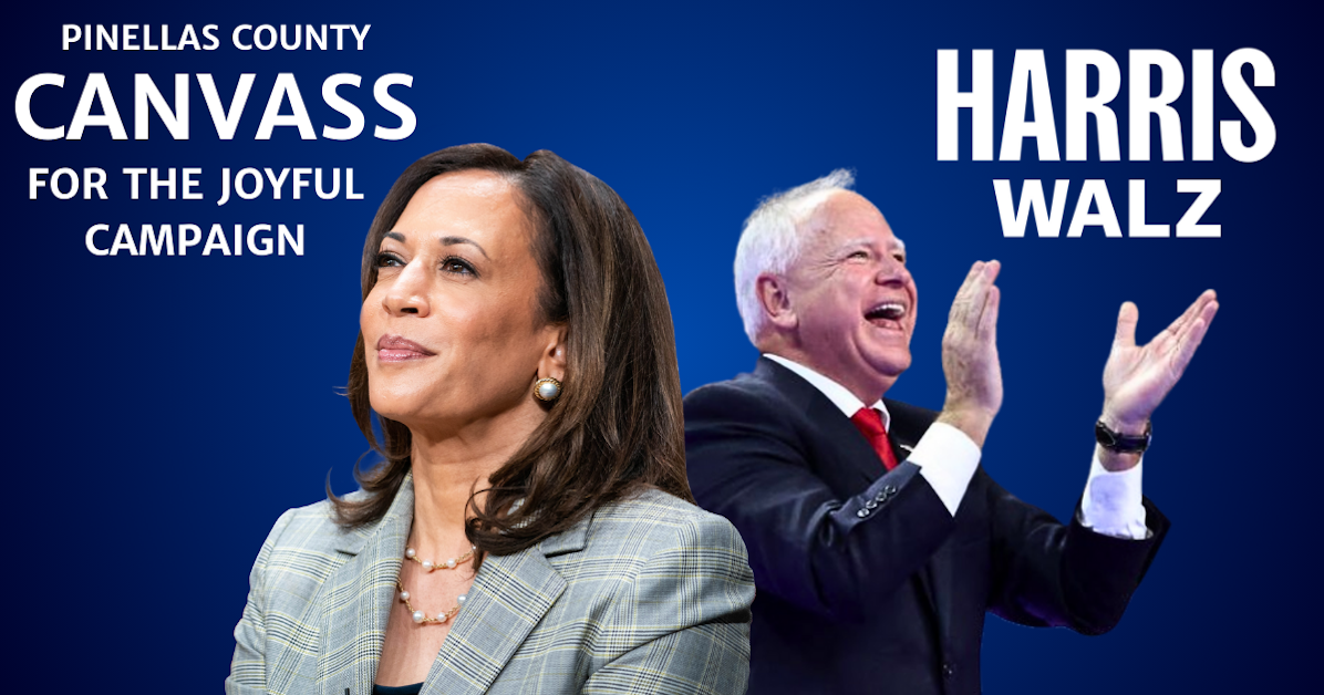 Harris for President Canvass with Kamala Captain Stan North Pinellas